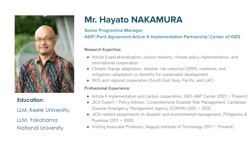 Mr. Hayato NAKAMURA